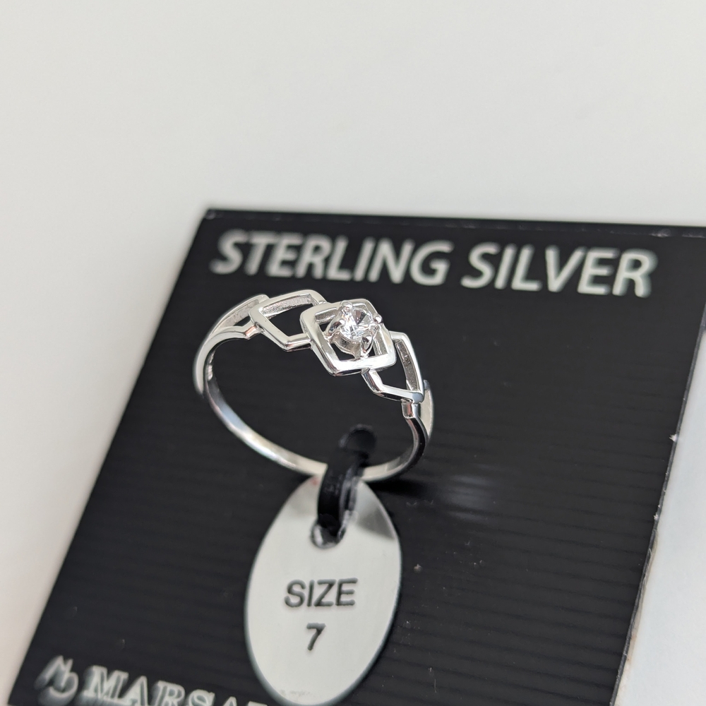 Marsala Sterling Silver Ring with Cubic Zirconia